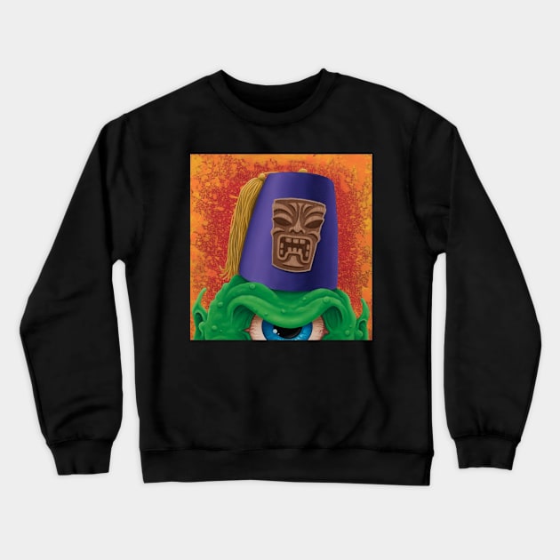 Tiki Fez #1 Crewneck Sweatshirt by artwork-a-go-go